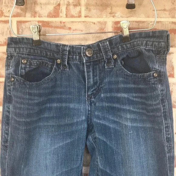 Seven7 Slim Boot Medium Wash Bling Denim Jeans - Picture 2 of 12